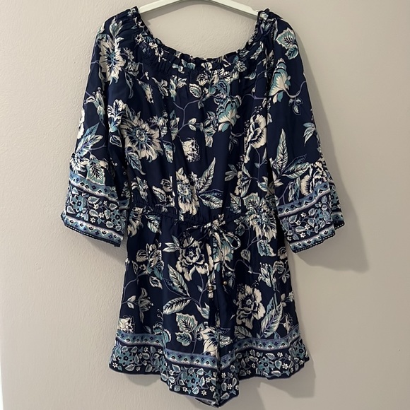 Angie Blue Romper - Picture 2 of 5